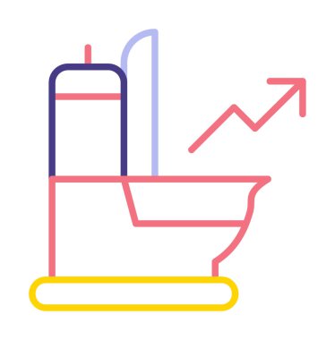 Ok simgesi vektör illüstrasyonlu idrar 