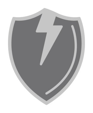 Kırık Kalkan simgesi. vektör illüstrasyonu 