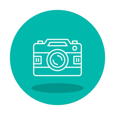 fotoğraf makinesi ikon vektör illüstrasyonu                      