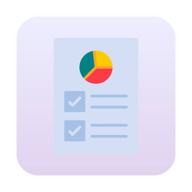 Çalışma Raporu simgesinin vektör illüstrasyonu