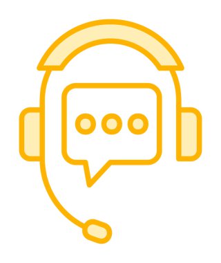 Basit Destek Hizmetleri simgesi, vektör illüstrasyonu