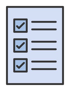Kontrol Listesi web simgesi, vektör illüstrasyonu 