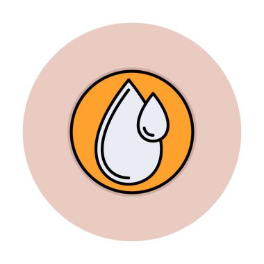 su damlası ağ simgesi, vektör illüstrasyonu 