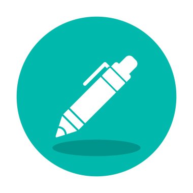 Kalem simgesi, vektör illüstrasyonu. düz tasarım biçimi 