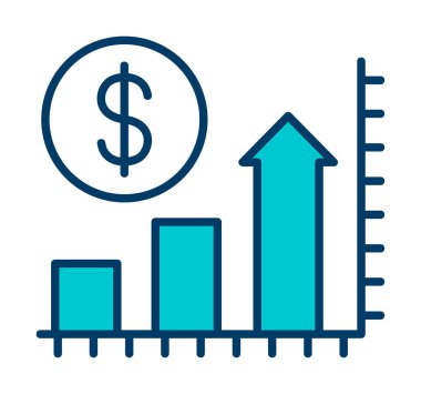 Artan ikon vektör illüstrasyonunun fiyatı