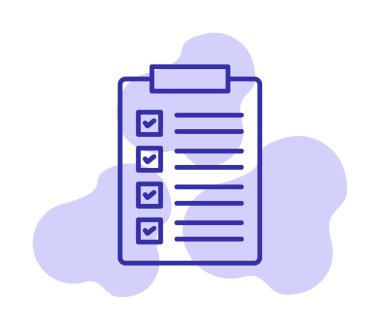 Kontrol Listesi web simgesi, vektör illüstrasyonu 