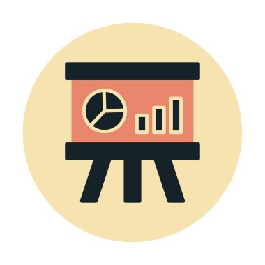 Whiteboard simgesinin vektör illüstrasyonu