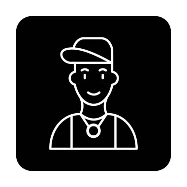 Hip Hop Man ikon vektör illüstrasyonu