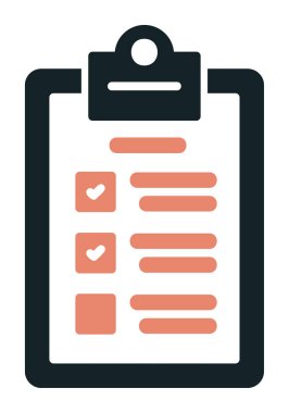 kontrol listesi simgesi, vektör illüstrasyonu 