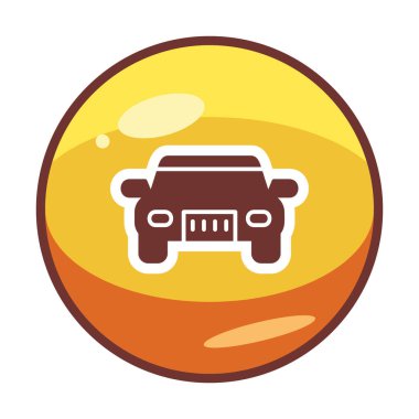 araba web simgesi basit illüstrasyon 