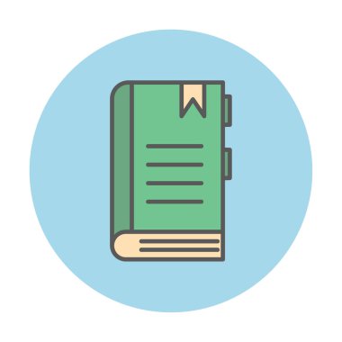 kitap simgesi, vektör illüstrasyonu basit tasarım