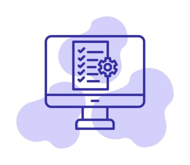 Proje Yönetimi simge vektör çizim