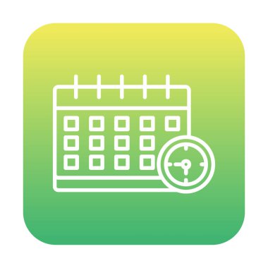 Takvim simgesi. Son teslim tarihi simgesi, vektör illüstrasyon tasarımı