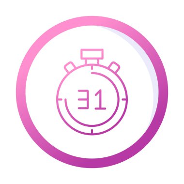 düz grafik kronometre vektör çizimi