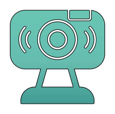 Web kamerası. Web simgesi basit illüstrasyon                   