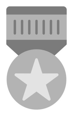 Moda düz renkli madalya ikonu. ödül rozeti