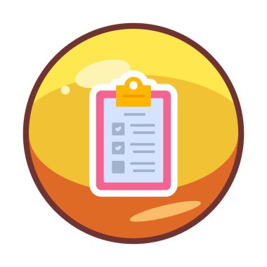 kontrol listesi simgesi, vektör illüstrasyonu 