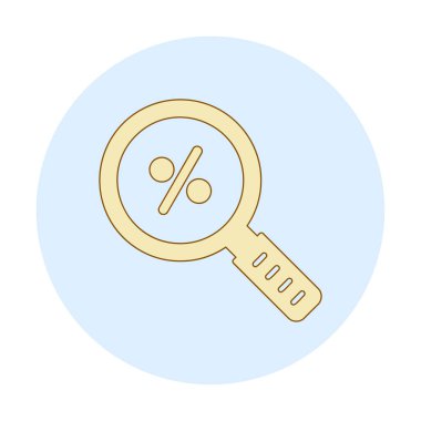 İndirimli Arama ikonu vektör illüstrasyonu