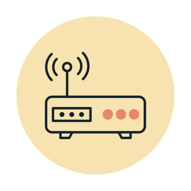 Modem düz ikon vektör çizimi