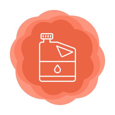 yağ varili vektörü düz renk simgesi 