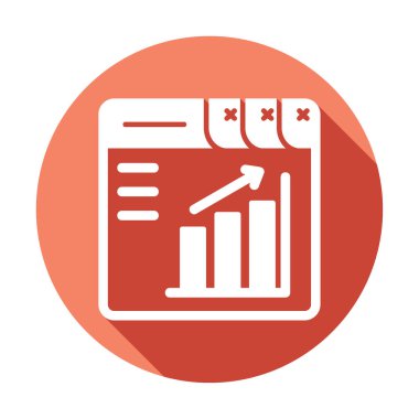 büyüme grafik simgesini, vektör çizim