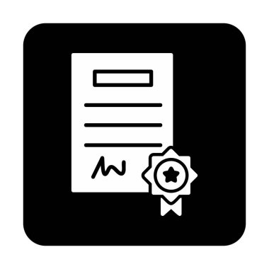 Sertifika vektör simgesi modern basit illüstrasyon                                 