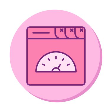 Sayfa hız simgesi, vektör illüstrasyonu