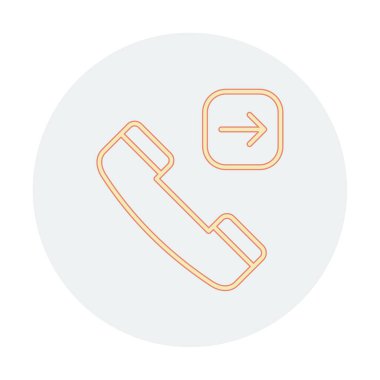 Giden telefon simgesi arkaplanda izole edildi