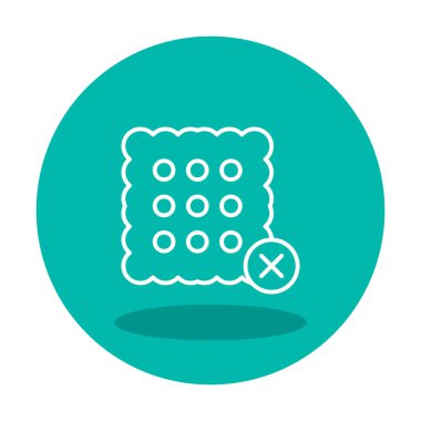 Basit Şekersiz simge, vektör illüstrasyonu