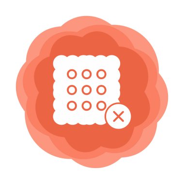 Basit Şekersiz simge, vektör illüstrasyonu