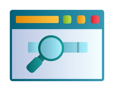 Web tarayıcı simgesi, vektör illüstrasyonu basit tasarım