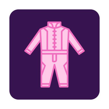 Race Suit web simgesi, vektör illüstrasyonu