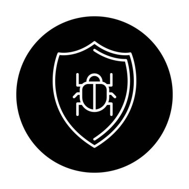 Antivirüs kalkan koruma vektör çizimi tasarımı