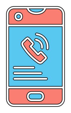 Basit bir telefon görüşmesi. simge vektör illüstrasyon tasarımı