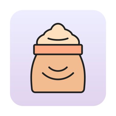 Şeker düzlüğü simgesi, vektör illüstrasyonu  