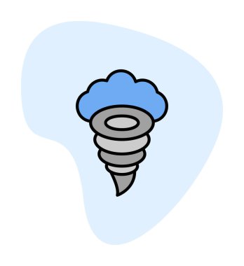 Tornado Simgesi, basit vektör illüstrasyonu