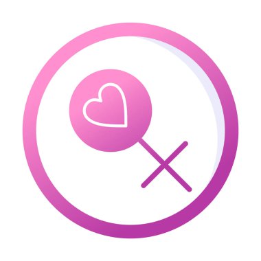 Kadın Sembol ikonu vektör illüstrasyonu