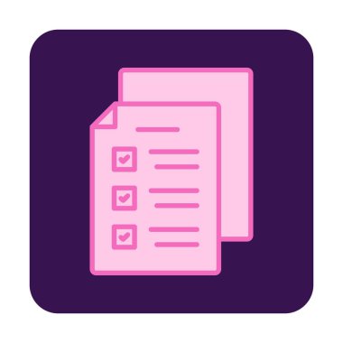 Sınav simgesi vektör illüstrasyonu 