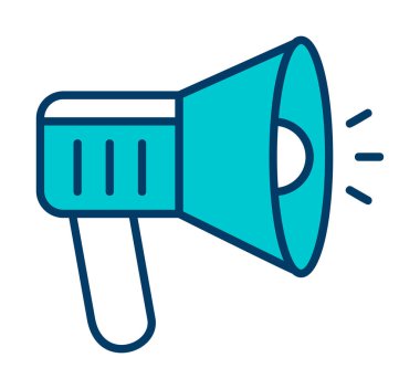 megafon ikonu. Hoparlör vektör illüstrasyonu. düz dizayn