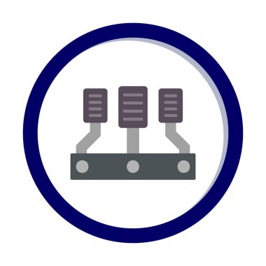 Araba Hızlandırıcı düz simgesi, vektör illüstrasyonu 