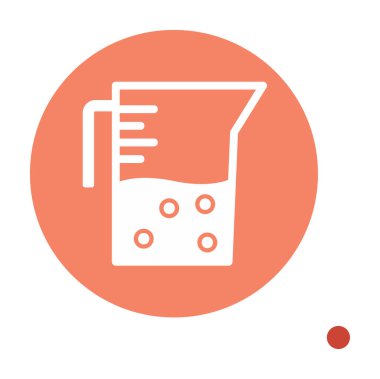 Beaker modern simgesinin vektör illüstrasyonu                          