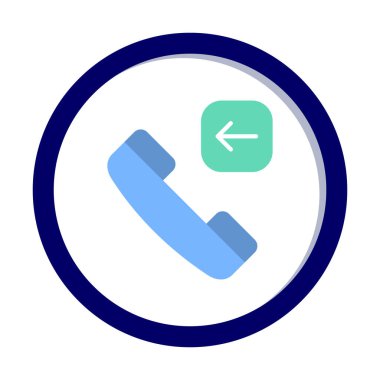 Gelen çağrı simgesi vektör illüstrasyonu