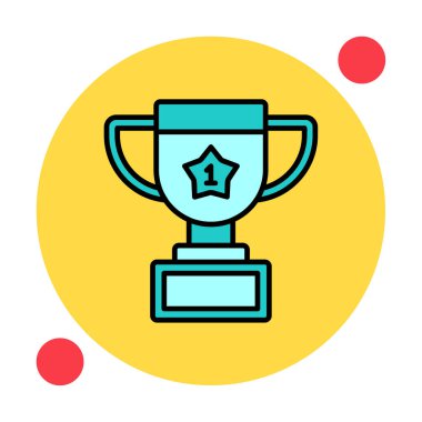 kupa çizgisi düz vektör çizimi