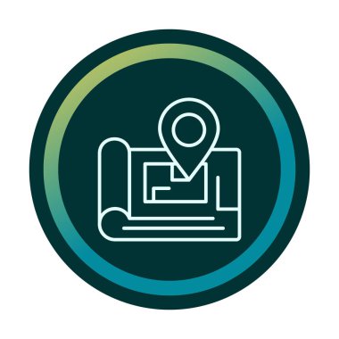 gps konum simgesi, vektör illüstrasyonu basit tasarım