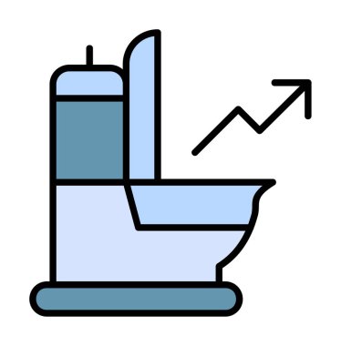 Ok simgesi vektör illüstrasyonlu idrar 