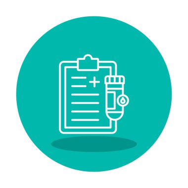 İdrar raporu ikonu. tıbbi sembol, vektör illüstrasyonu 