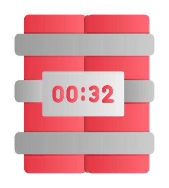 Zaman bombası ikonu vektör illüstrasyonu.