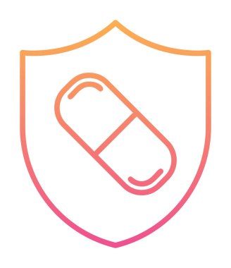 medical shield icon vector illustration 