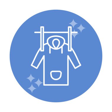 Islak Ceket Ağı simgesi, vektör illüstrasyonu