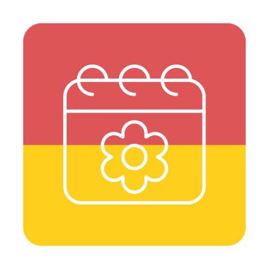 Sakura tarih simgesi, vektör çizimi 